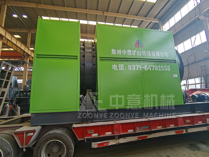 矿物垃圾筛分设备滚筒筛实地工厂图片